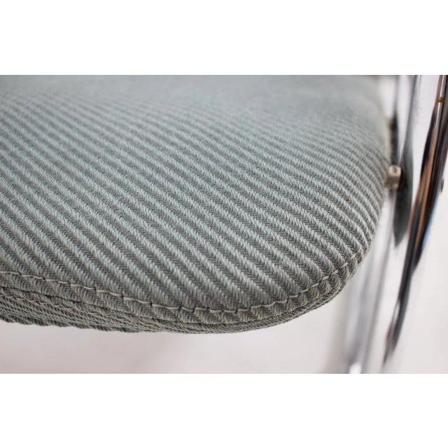 Gray Set of Tubular Armchairs, 1970s For Sale - Image 8 of 11