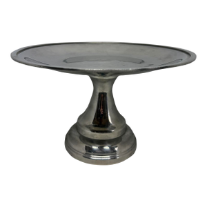 Vintage Stainless Steel 7” Tall Pedestal Cake Stand