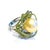 Yellow Bochic “Orient” Vintage South Sea Pearl & Emerald Ring Set 18K Gold & Silver For Sale - Image 8 of 10