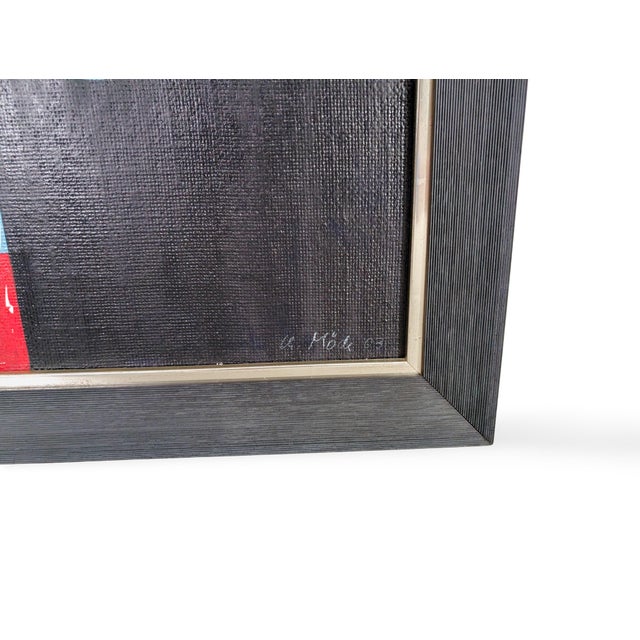 Contemporary Charlotte Möck, Abstract Composition, Oil on Jute Canvas For Sale - Image 3 of 5