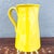 Italian Vintage Italian Hand Made Yellow Pottery Pitcher For Sale - Image 3 of 8