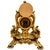 Large Scale Vintage Rococo Style Gilt Table Clock, German Movement For Sale - Image 9 of 11