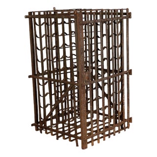 Vintage Steel Wine Rack For Sale