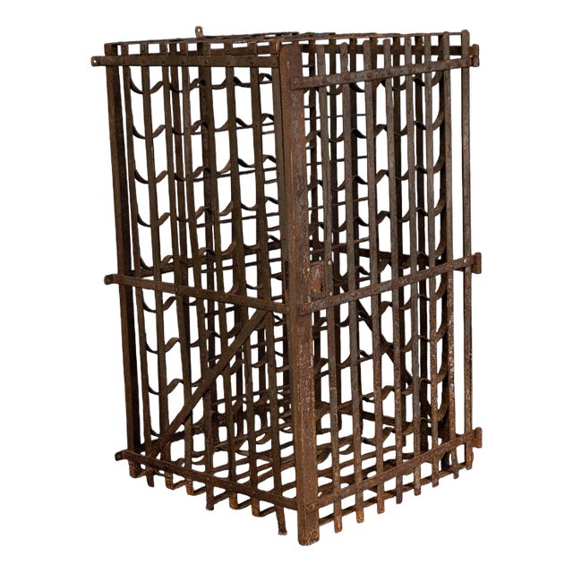 Vintage Steel Wine Rack For Sale