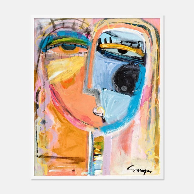 Contemporary Rosalita by Lesley Grainger in White Frame, Small Art Print For Sale - Image 3 of 3