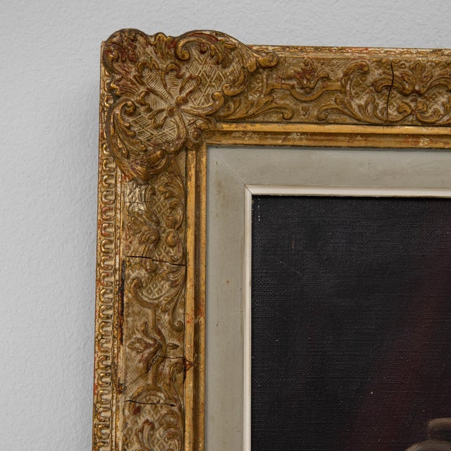 20th Century Belgian Still Life Fruit Painting in Gilded Wood Frame For Sale - Image 4 of 18