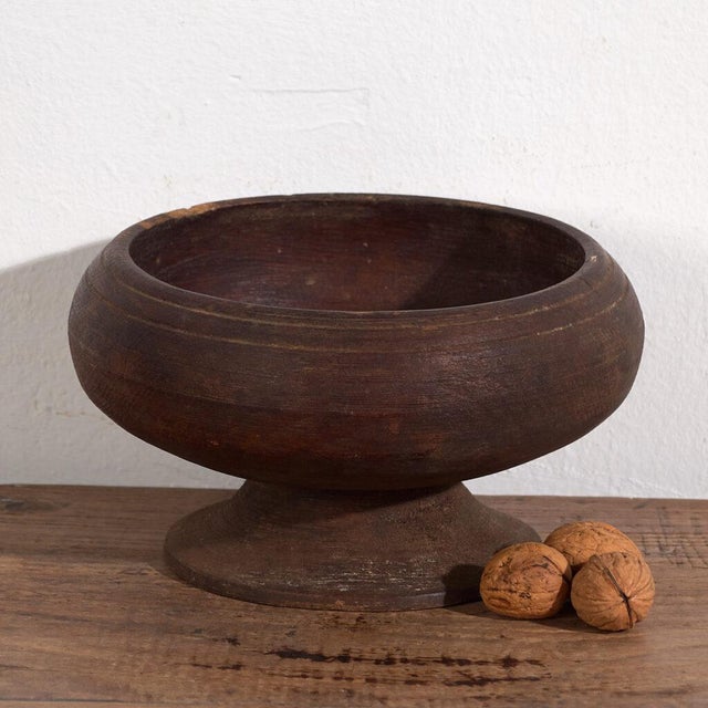 Small Antique Wooden Bowl For Sale - Image 6 of 6