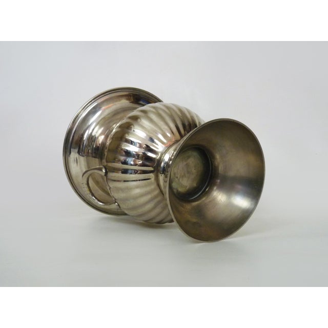 Silver Vintage Medici-Shaped Champagne Bucket in Silver-Plated Metal, 1980s For Sale - Image 8 of 9