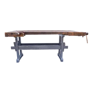 Oak Trestle-Base Carpenter's and Joiner's Workbench, Circa 1910