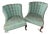 Two Vintage Mid-Century Hollywood Regency Style Slipper Chairs For Sale