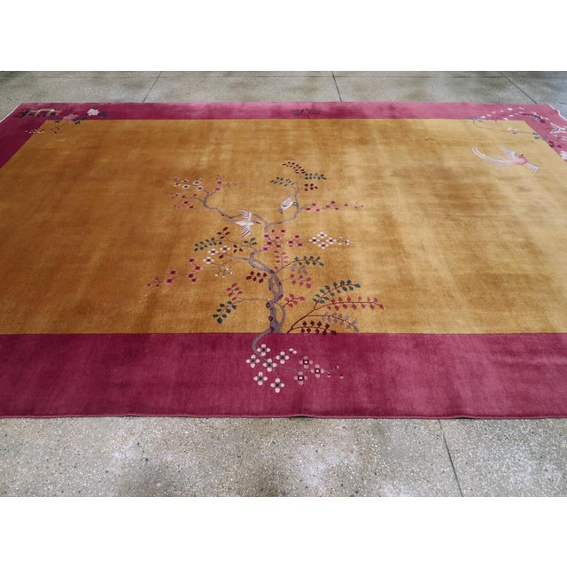 Early 20th Century Handmade Chinese Art Deco Room Size Carpet For Sale - Image 4 of 8