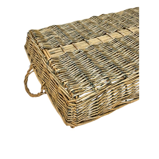 Vintage French Provincial Wicker Gallery Tray For Sale - Image 11 of 11