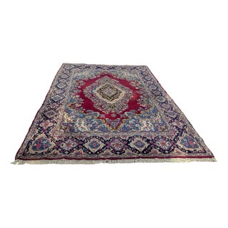 Middle Eastern Rug with Floral Designs, 1980 For Sale