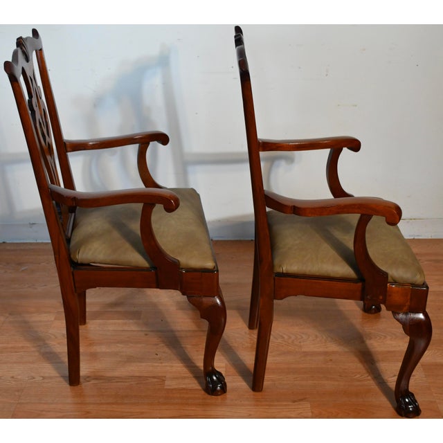 We are Pleased to offer this Beautiful Antique English Chippendale set of six dining room chairs, from the 1920. This set...