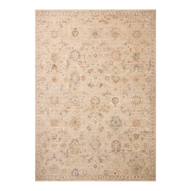 Chris Loves Julia x Loloi Palma Natural / Multi 2'-7" x 10'-0" Runner Rug For Sale