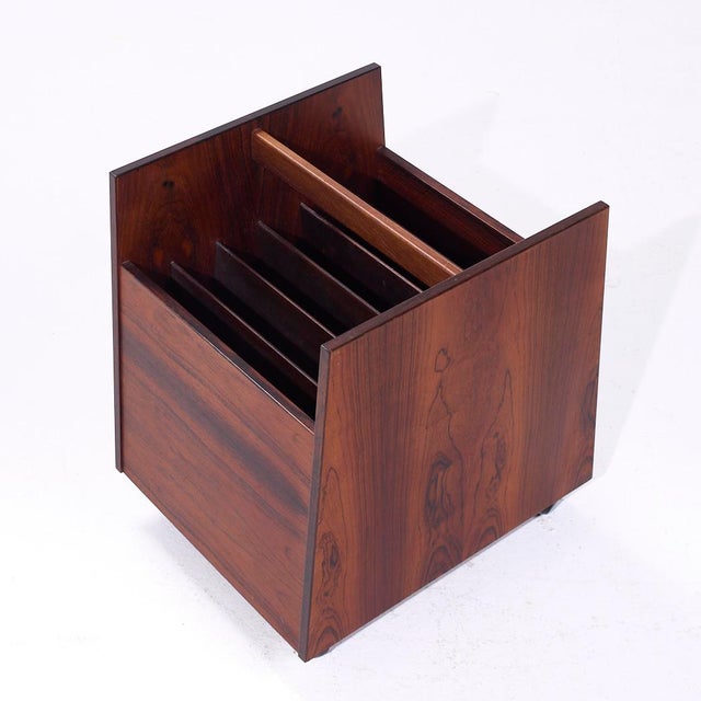 Rolf Hesland for Bruksbo Mid Century Danish Rosewood Record Caddy For Sale - Image 9 of 10
