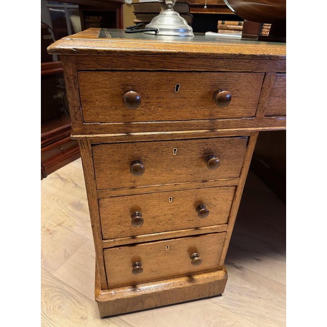 Antique Partners Desk, 1890s For Sale - Image 5 of 14