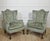 Metal Early 20th Century Wingback Armchairs, Set of 2 For Sale - Image 7 of 7