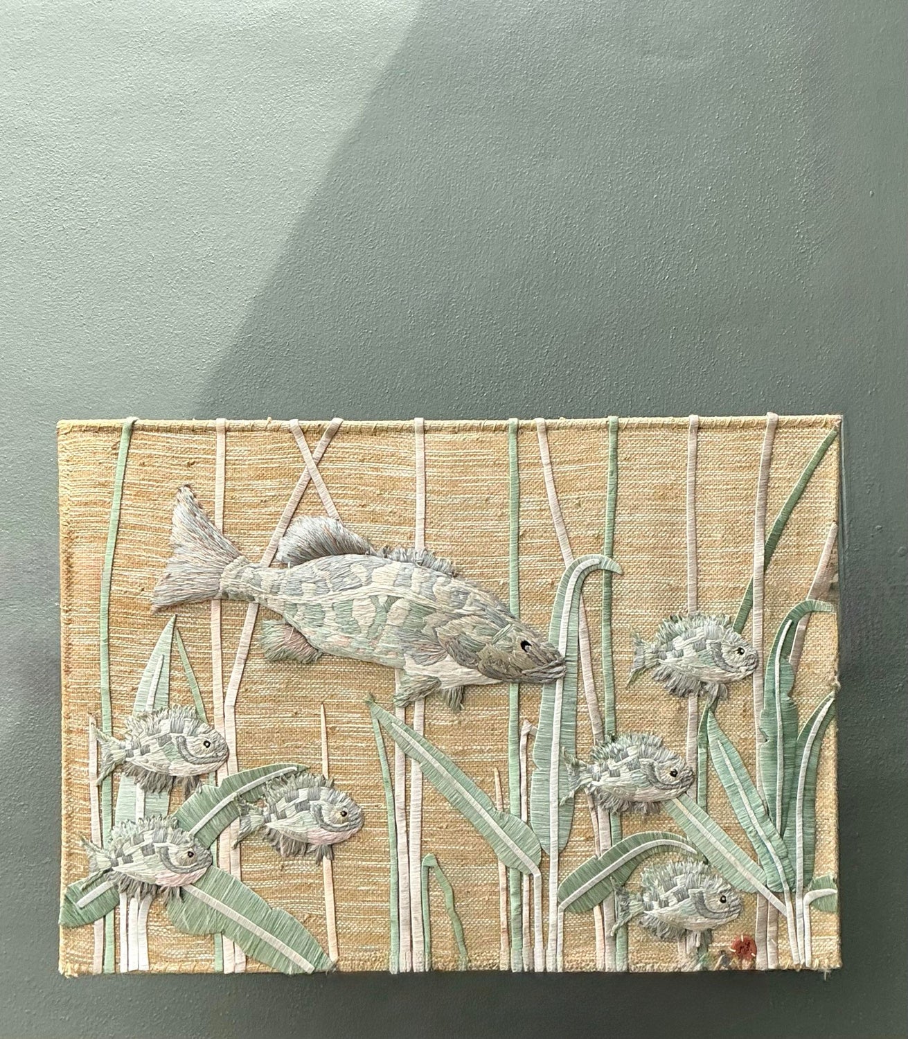 Vintage Don Freeman Undersea Fiber Art - Top view