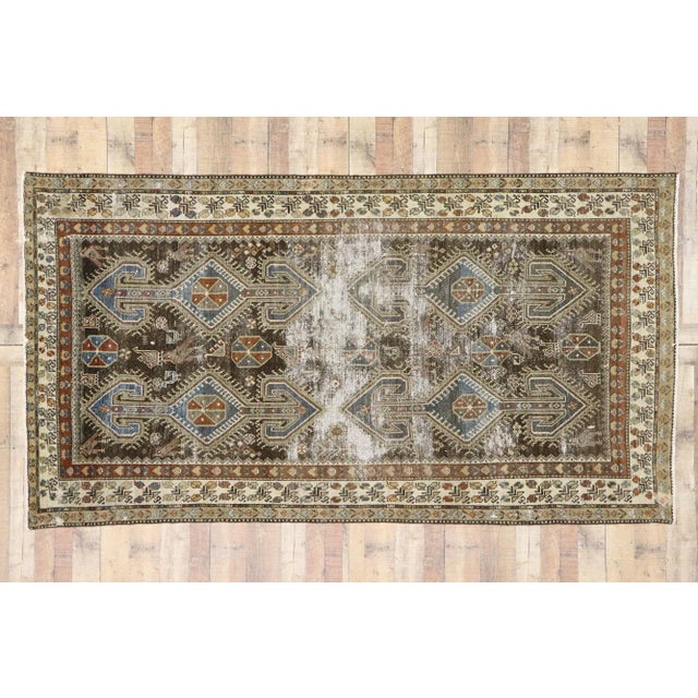Brown Antique Persian Malayer Rug - 05'03 X 09'08 For Sale - Image 8 of 9