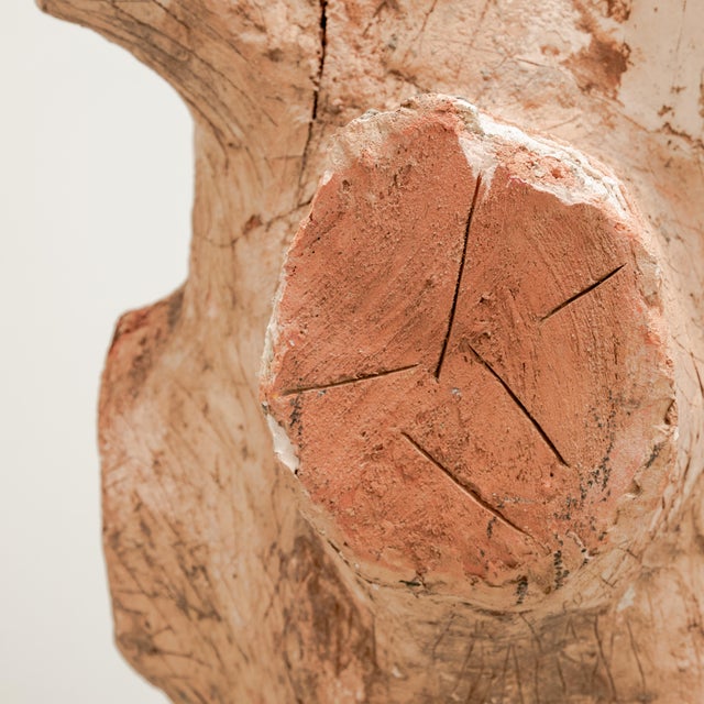 1950s 1950s Monumental Faux Bois Terracotta Container For Sale - Image 5 of 5