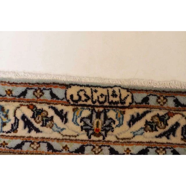 Kashan Rug with Floral Pattern For Sale - Image 9 of 11