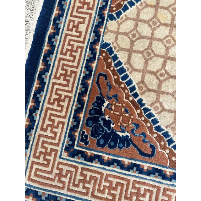 Mid-Century Distressed Chinese Rug, 1940s For Sale - Image 11 of 18