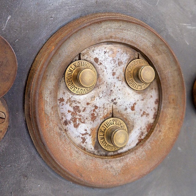 Vintage Safe in Brass and Steel, 1970s For Sale - Image 12 of 16