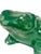 Vintage Emerald Green Painted Concrete Frog Garden Ornament For Sale - Image 11 of 13