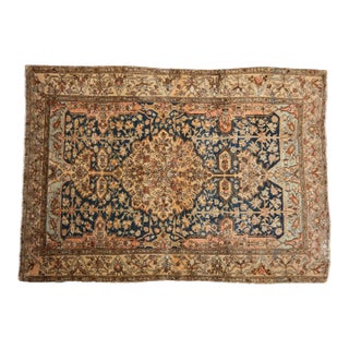 Antique Fine Tea Washed Malayer Rug - 4'5" X 6'2" For Sale