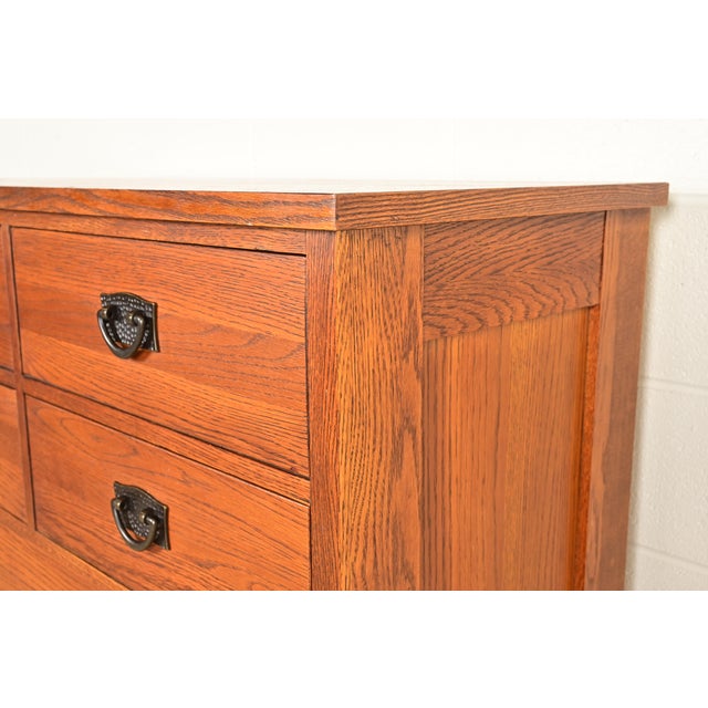 Thomasville Mission Oak Arts & Crafts Highboy Dresser For Sale - Image 10 of 16