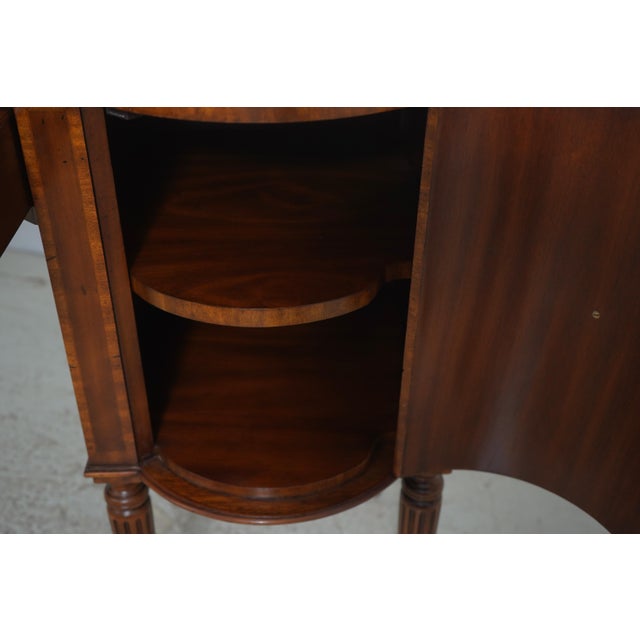 1990s 1990s Maitland Smith Sheraton Style Kneehole Design Mahogany Sideboard For Sale - Image 5 of 18
