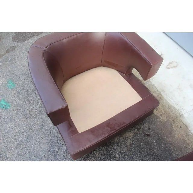 1930s Set of Italian Armchairs with Wooden Feet, 1930s For Sale - Image 5 of 15