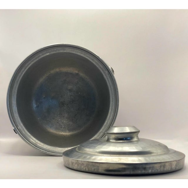 Mid 20th Century Vintage Italian Hammer Finish Ice Bucket For Sale - Image 5 of 8