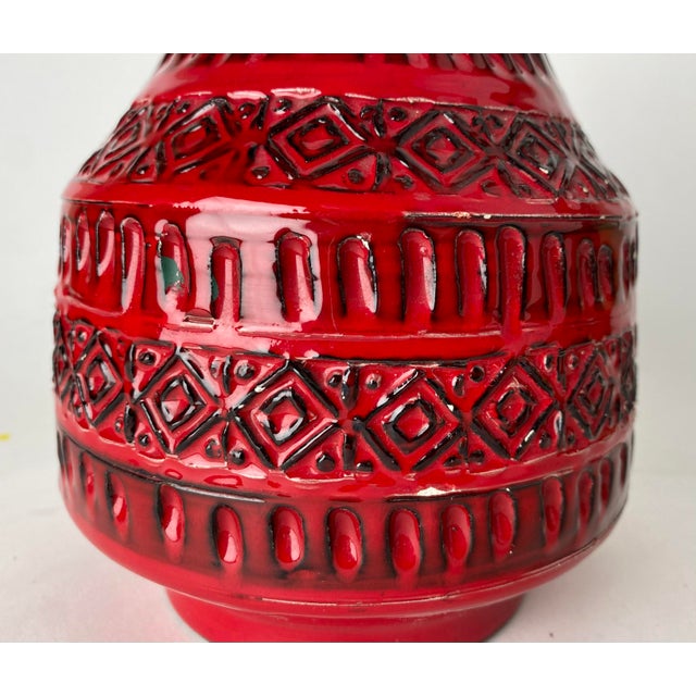 1960's Bitossi Style Red Vase - Made in Italy | Chairish