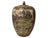 Ceramic Vintage Style Beige Blue Hunting Scene Graphic Porcelain Art Jar For Sale - Image 7 of 13
