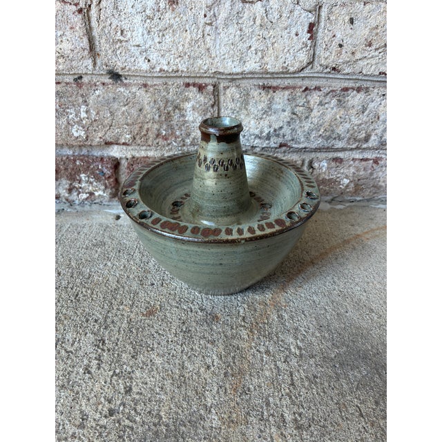 Vintage Ceramic Candle Holder, France For Sale - Image 9 of 10