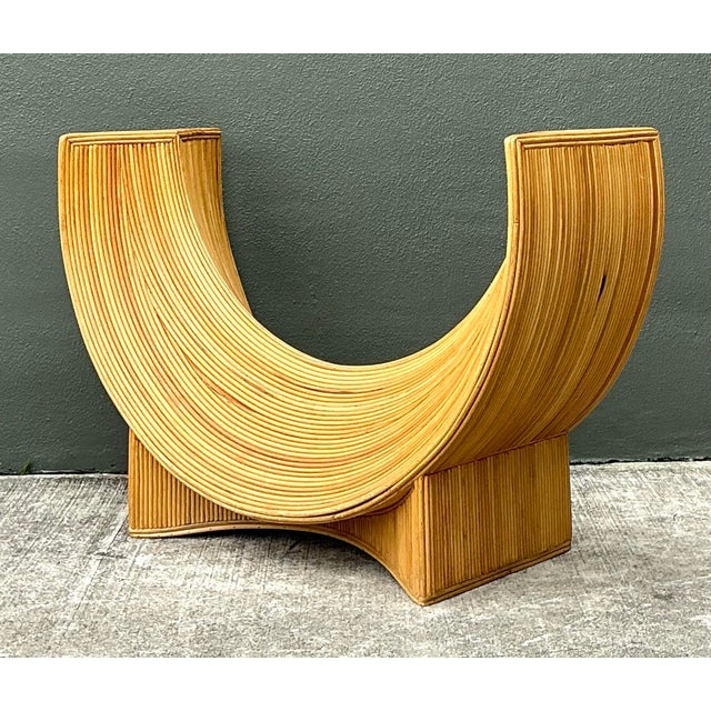 Vintage Pencil Reed Sculptural Table Pedestal For Sale - Image 11 of 12