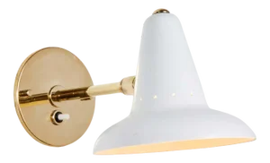 1950s Italian White Perforated Sconce Attributed to Gino Sarfatti