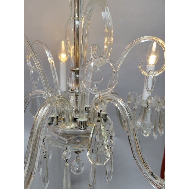 20th Century Traditional Crystal Chandelier-5 Arm For Sale - Image 4 of 10