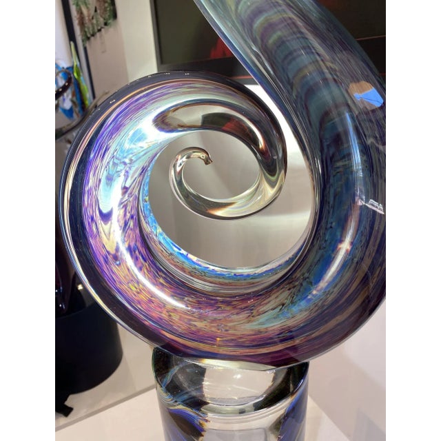 Contemporary Spiral Murano Glass Sculpture For Sale - Image 3 of 6
