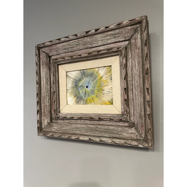 Vintage Framed Mid-Century Abstract Eye Painting For Sale - Image 4 of 9