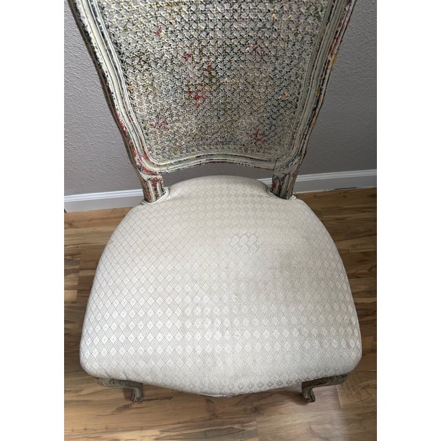 Vintage Cane Back Decorative Chair For Sale - Image 4 of 8