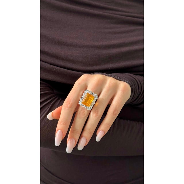 2010s Diamond Opal Ring, Necklace 18k Gold 11 TCW Certified For Sale - Image 5 of 18