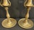 Pair of 19th century brass tavern bell candlesticks, unmarked. Each one 11.5 inches tall.