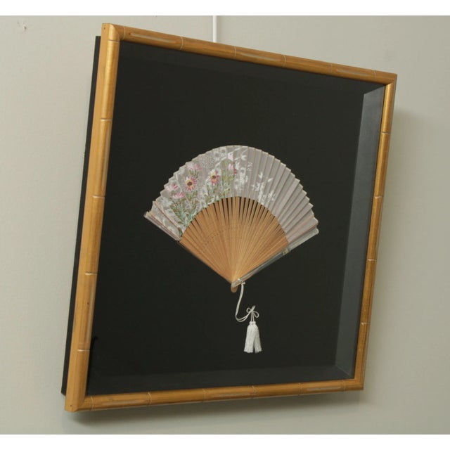 High Quality Vintage Framed Japanese Hand Painted Fan