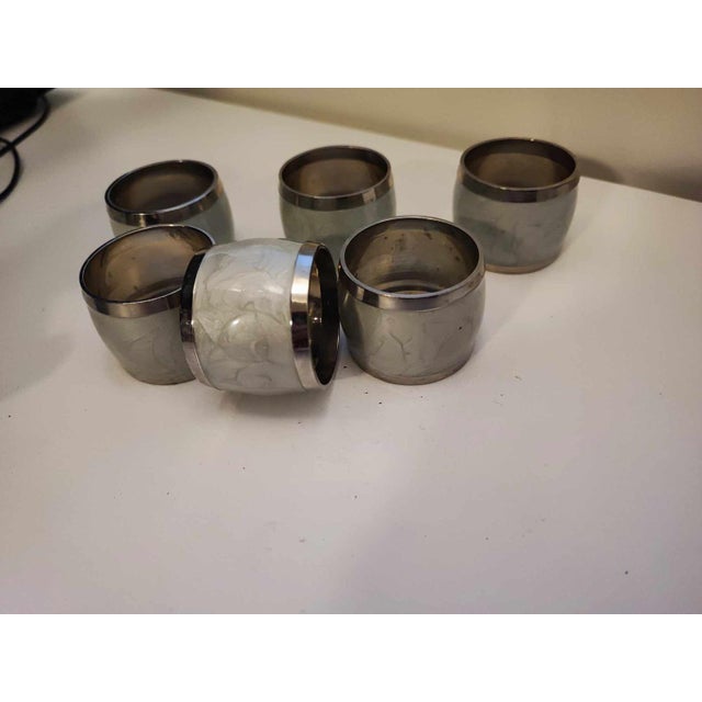 Art Deco Plated Napkin Holders, 1920s, Set of 6 For Sale - Image 3 of 5