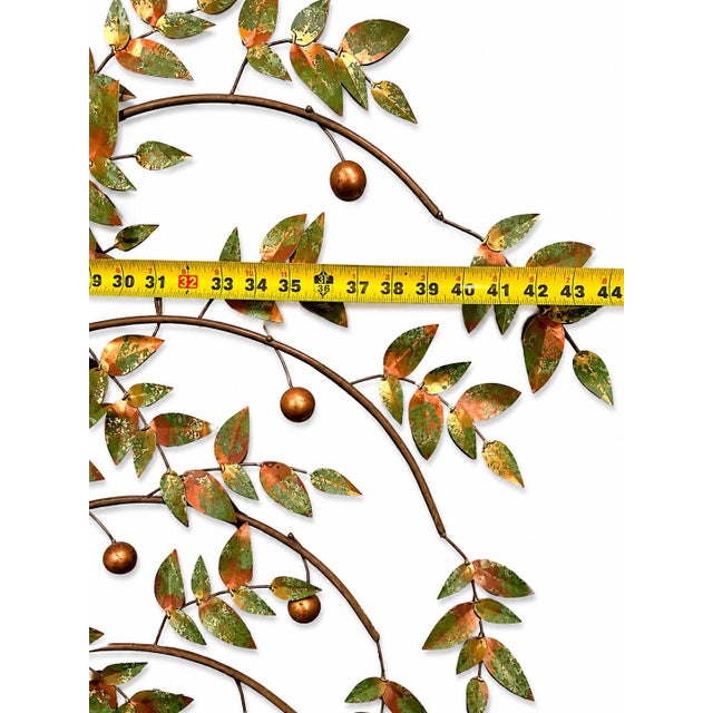 Mid-Century Modern Vintage Curtis Jeré/Artisan House 1977 “Tree of Life Metal” Wall Sculpture MCM Brutalist For Sale - Image 3 of 3