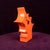 Abstract Orange Ceramic Sculptural Vase, 1980 For Sale - Image 12 of 18