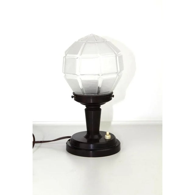 Table Lamp in Bakelite and Glass, 1930s For Sale - Image 10 of 12